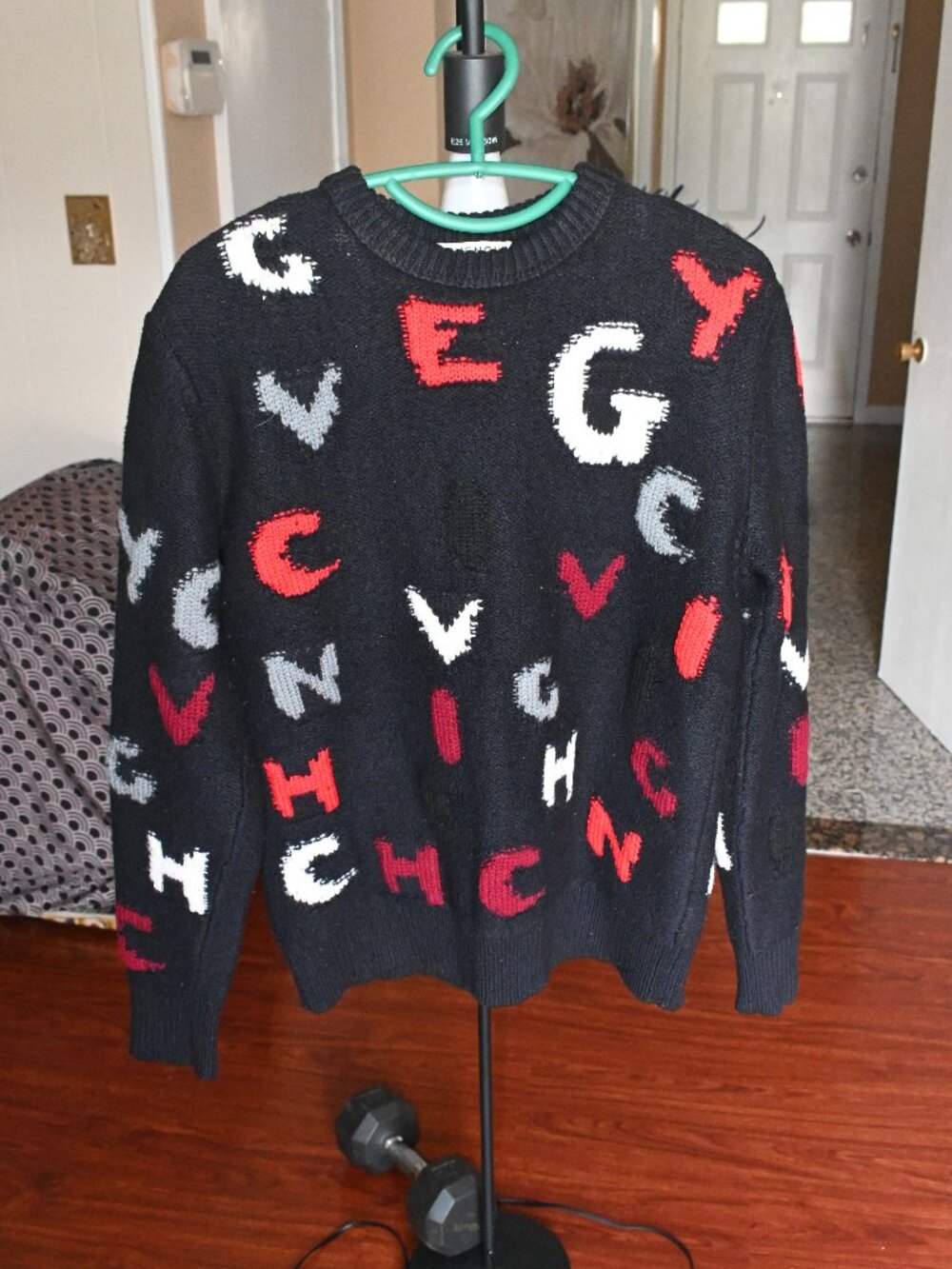 Givenchy Intarsia Alphabet Knitted Multicoloured Mens Sweater (US S/IT 46)